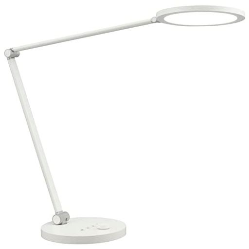 オーム電機 LEDデスクライト 調光調色 タイマー機能付 デスクスタンド ランプ ODS-LDC6K-W 06-1850 OHM ホワイト