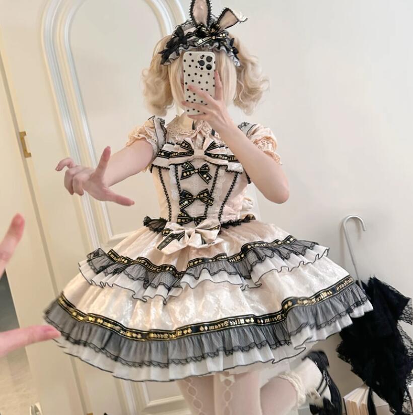 【新作登場 最安値!】116ロリータ ワンピースopjsk　ゴスロリ コスプレ メイド服 コスチューム 文化祭 学園祭 衣装 仮装 ハロウィン おすすめ 可愛い 長袖 ドレス　日常　写真　舞台