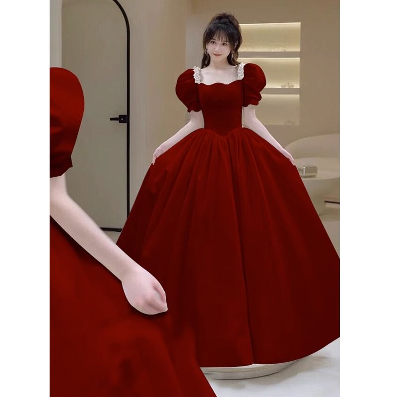 プリンセスウェア花嫁プリンセスドレス2024婚約ドレス女性小さな結婚式のお返し