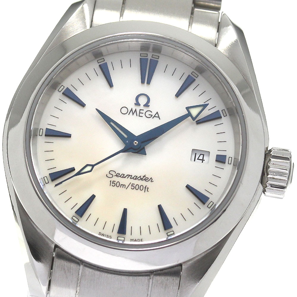オメガ OMEGA 2577.70 シーマスター アクアテラ デイト クォーツ レディース 美品 _827310【中古】