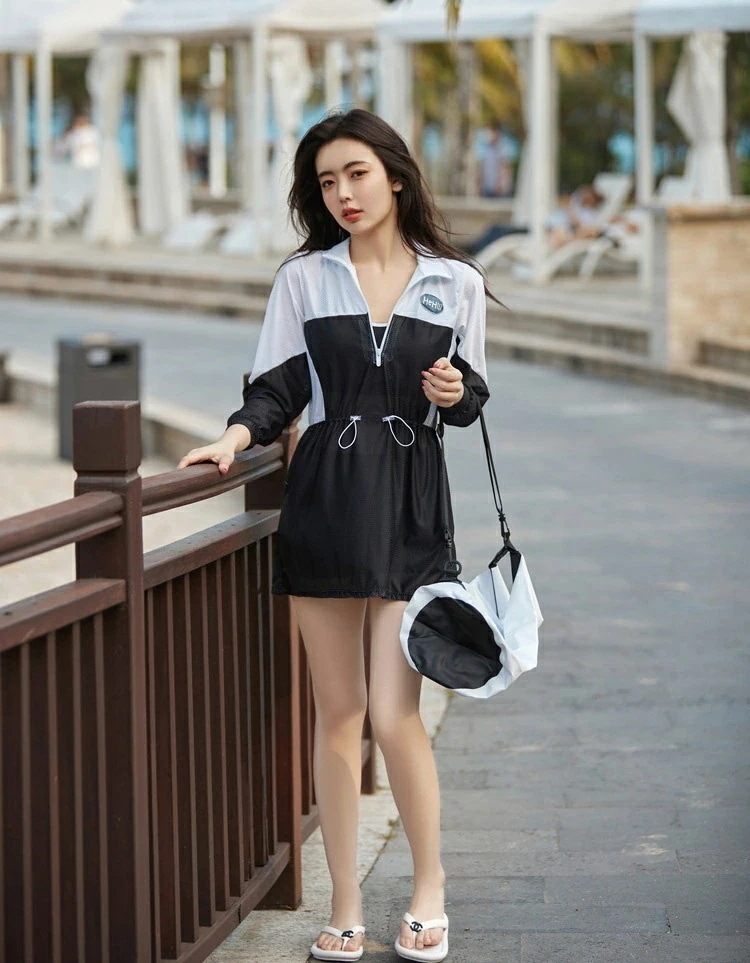 水着 レディース 体型カバー 水着 セパレート 3点セット 短パン 長袖 ロングシャツ 大きい目 露出控えめ 女子 ミセス ママ 盛れる 小胸 10代 代 30代 40代 50代 日焼け止