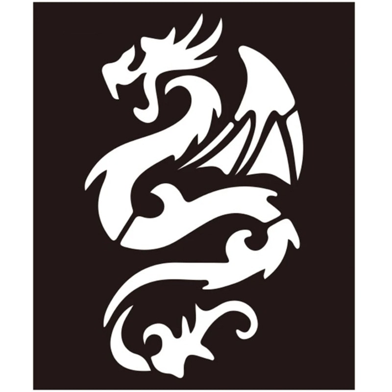 Qoo10] ファイヤードラゴン ステンシルシートステ