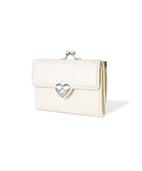 【FENNEC】 CRINKLE HEARTY FRAME WALLET - VANILLA 財布 正規品