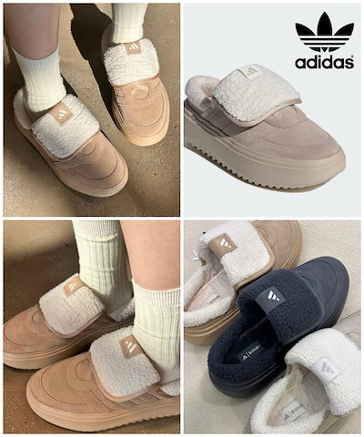 Qoo10 adidas GRAND COURT MULE ロゴ