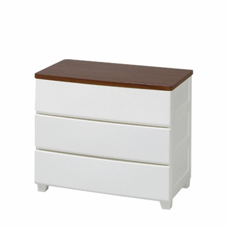 【公式】 チェスト 3段 北欧 タンス 幅72 おしゃれ MG-723 ウッドトップ ホワイト ウォールナット ブラウン 木天板 シンプル 収納 衣類収納 収納ケース 衣類ケース メガ割