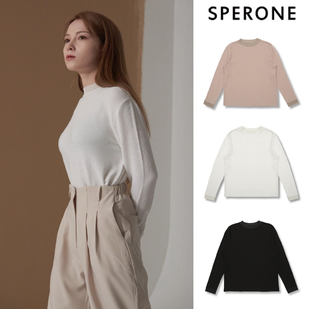 [SPERONE] Metal Neck Knit