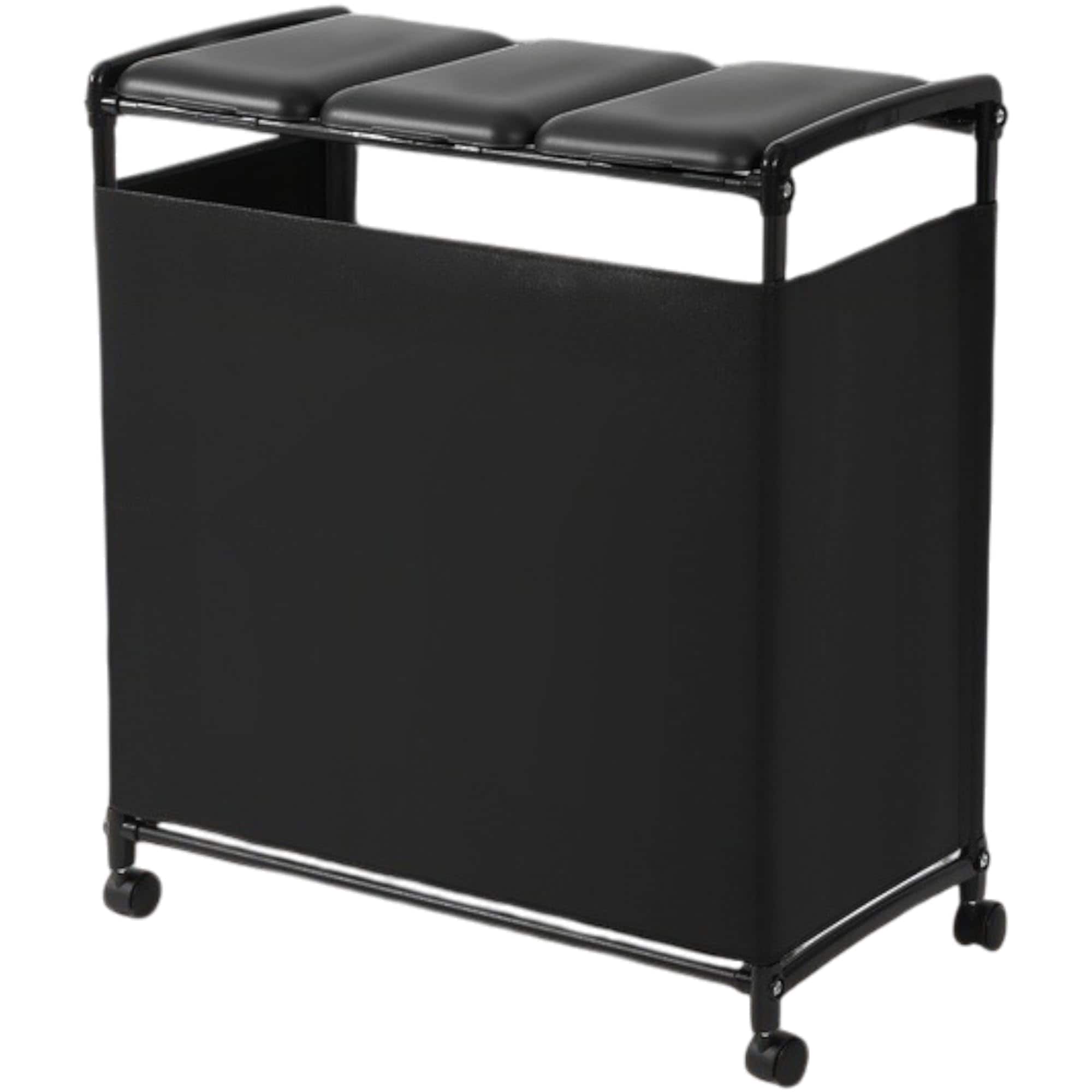 [MRG] ゴミ箱 3分別 目隠し付き 45L×3 ダストボックス スリム 分別ゴミ箱 分別ペール キッチン 分別 資源ゴミ おしゃれ フタ付き キャスター付き 省スペース 大容量 屋外 屋内 リビン