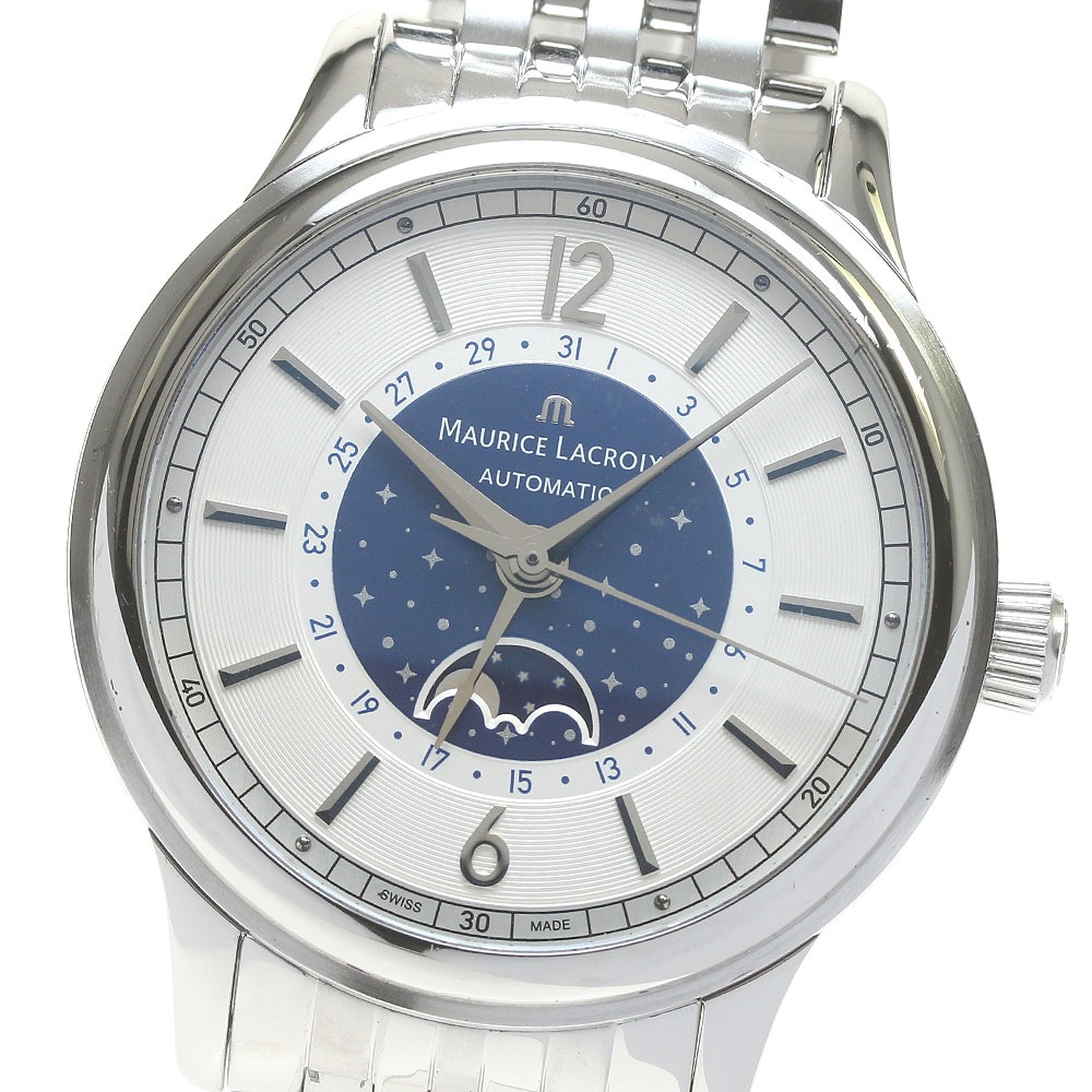 モーリスラクロア MAURICE LACROIX LC6168-SS002-122-1 レ・クラシック ムーンフェイズ 自動巻き メンズ 良品 _842421【中古】