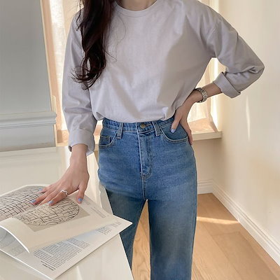 トップス Tシャツ 袖あり 長袖 ドロップショルダー 萌袖 クルーネック 大人可愛い きれいめ シンプル カジュアル 大人 上品 おしゃれ お洒落 かっこいい トップス Tシャツ 袖あり 長袖 ドロップショルダー 萌袖 クルー