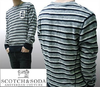 SCOTCH&SODA スコッチ&ソーダ 編ボーダーニット SCOTCH&SODA