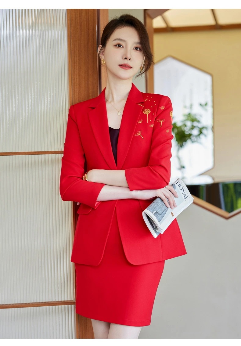 フォーマル スーツ セットアップ 秋新作 おしゃれ 小さめ ジャケット プリント