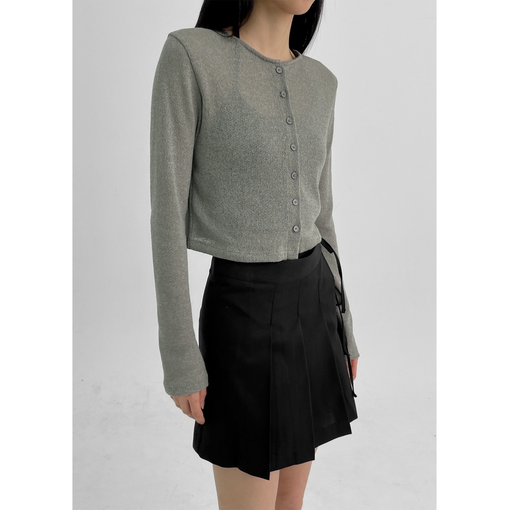 ブラックアップ [MADE] タッチドニットラウンドカーディガン