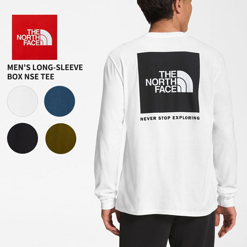 ザノースフェイス Tシャツ THE NORTH FACE Men’s Long-Sleeve Box NSE Tee ロングスリーブTシャツ 長袖 メンズ