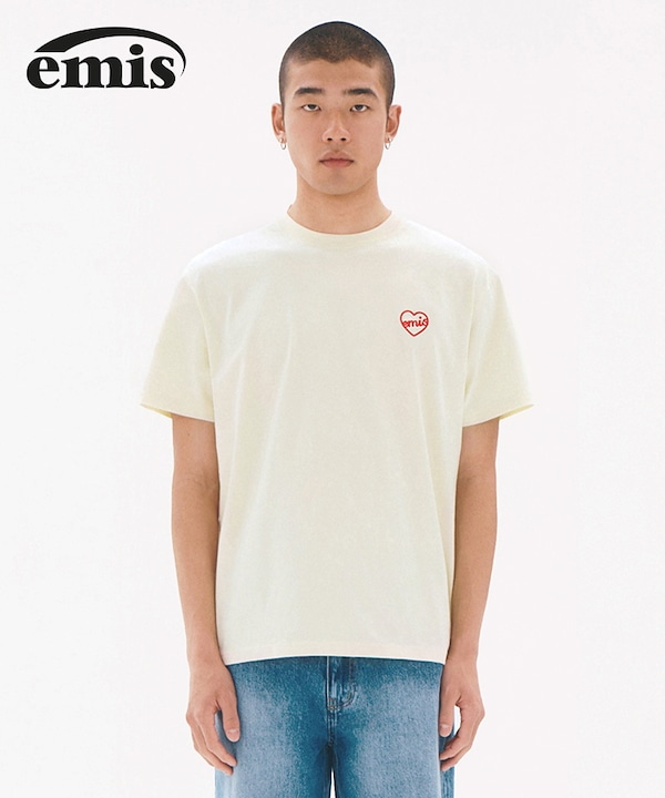 Qoo10 EMIS HEART T-SHIRT 無地 半袖