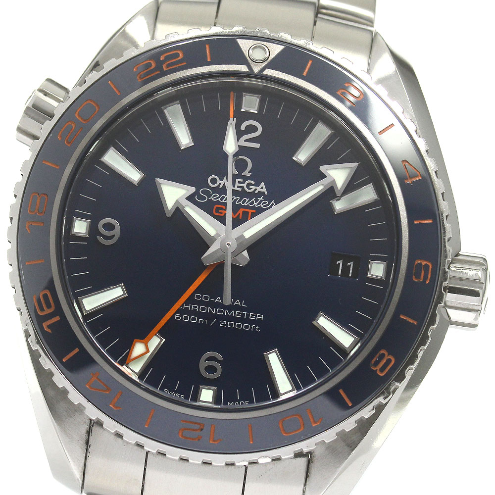 オメガ OMEGA 232.30.44.22.03.001 プラネットオーシャン グッドプラネット GMT 自動巻き メンズ 保証書付き_839371【中古】