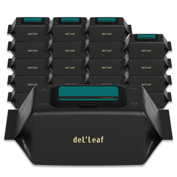 [delLeaf] 厚手エンボス 低刺激 ベビーウェットティッシュ ナンバーセブン カーキ キャップ型 20パック 72枚（75g） 8,456円