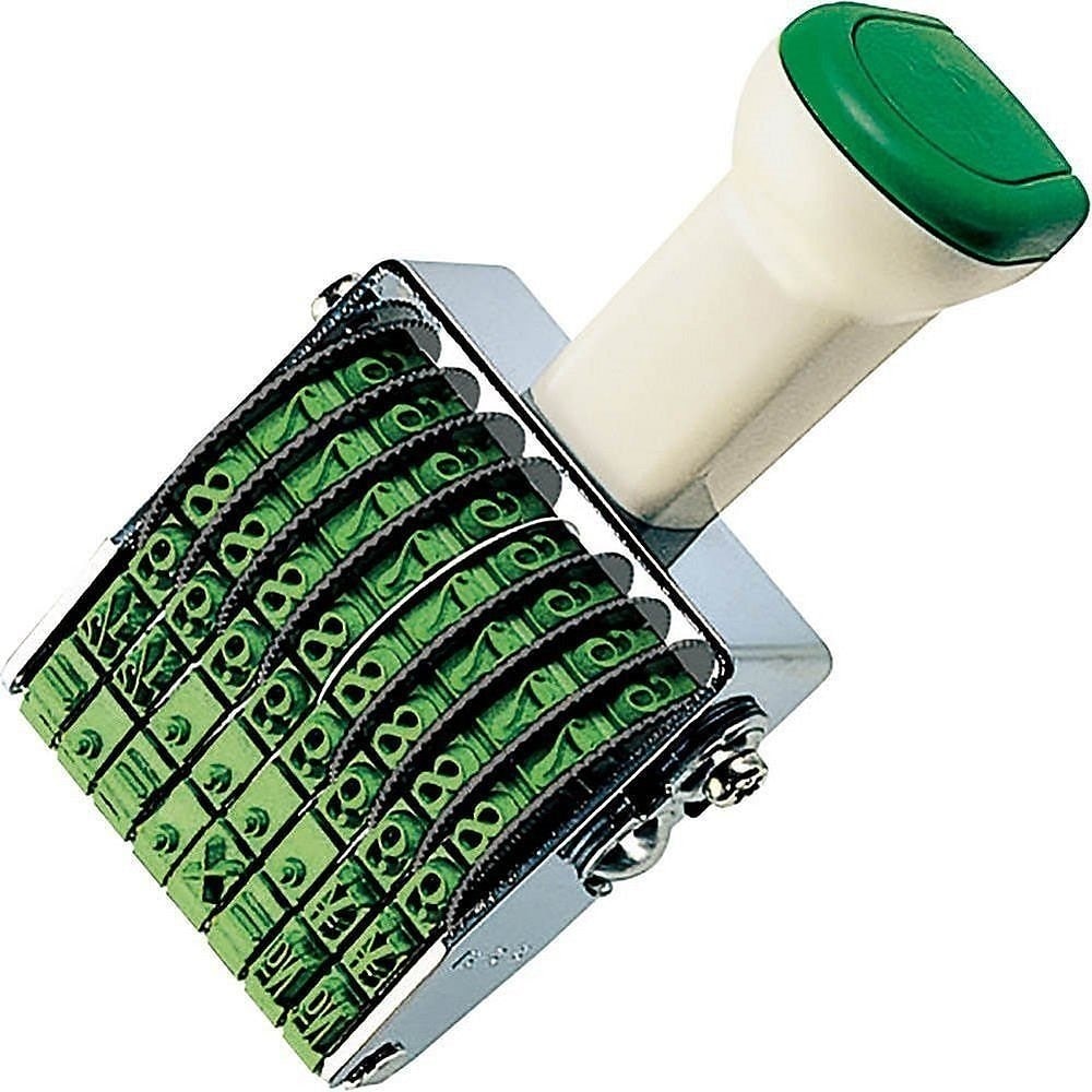 （まとめ買い）スタンプ 回転印 欧文数字 明朝体 3号 8連 IS-3-8 [x3]
