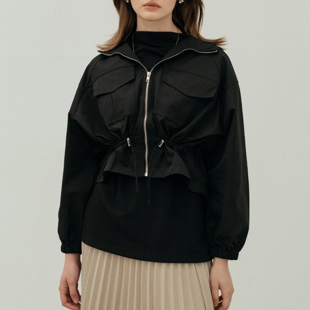 （マックスカルティッジョ）ビッグポケットクロップドフード付きジャンパー