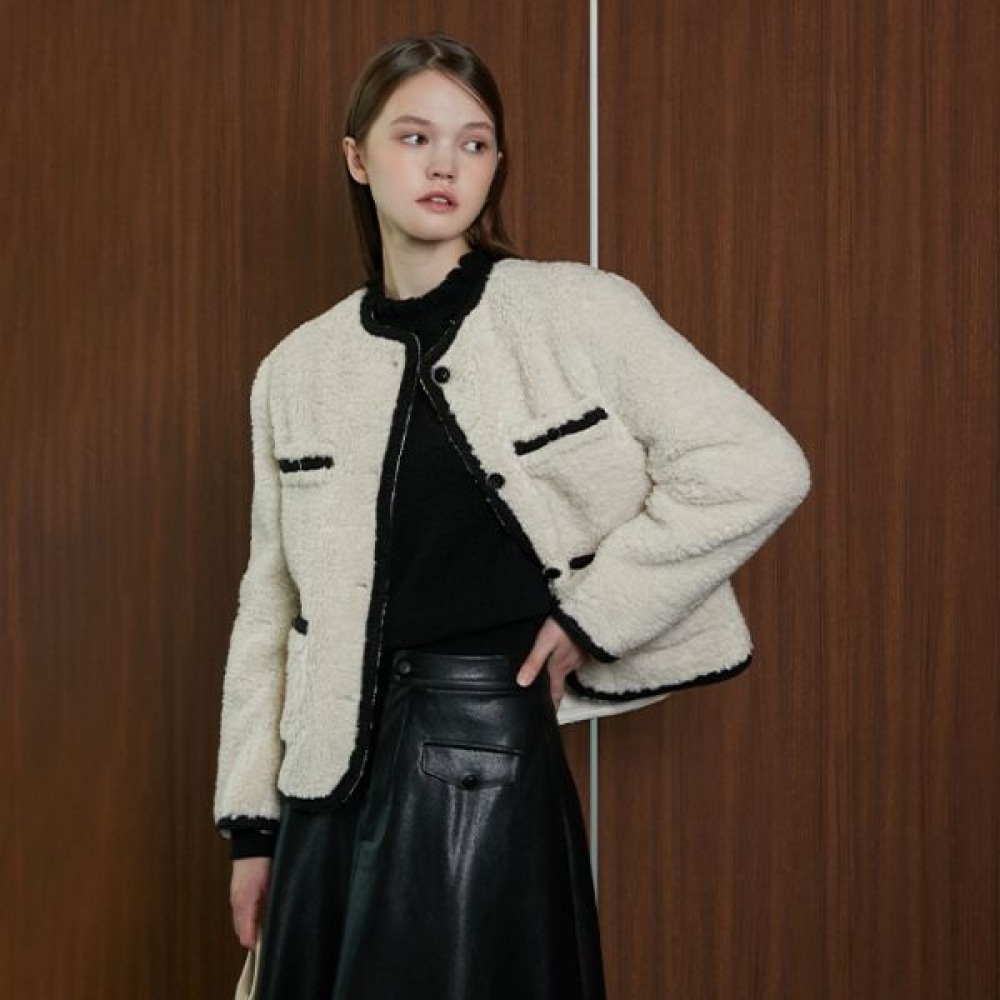 (プラスチックアイランド) カラーマッチングシアリングポグルマスタングジャケット PN4MJ081