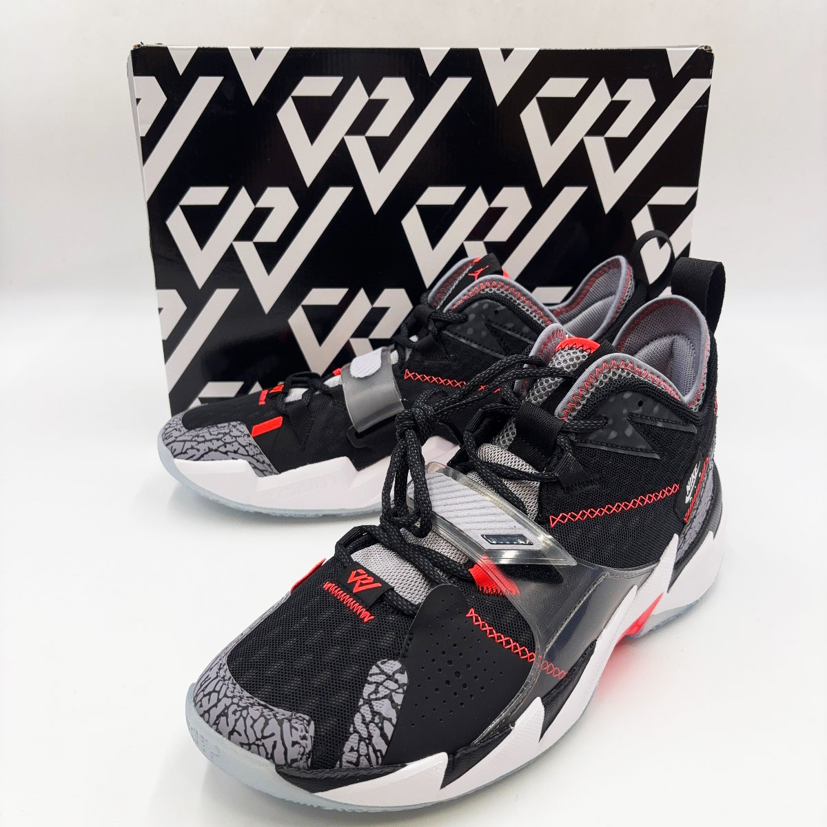 【中古・未使用品】ナイキ ジョーダン JORDAN WHY NOT ZERO.3 PF ホワイノット ゼロ 30cm ブラック/ブライトクリムゾン CD3002-006 NIKE
