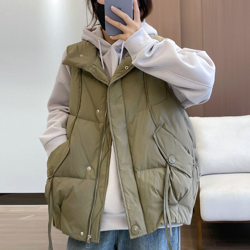 アウター ベスト アウター 百掛け ベスト カジュアル 大きめ レディース ジャケットゆったり ダウンコットンジャケット 新作