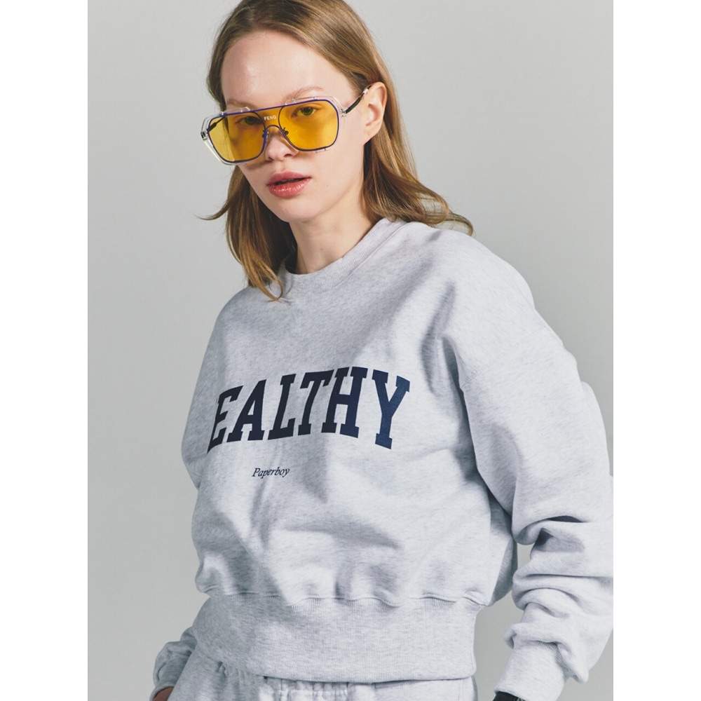 PAPERBOYクロップヘルシースウェットシャツ