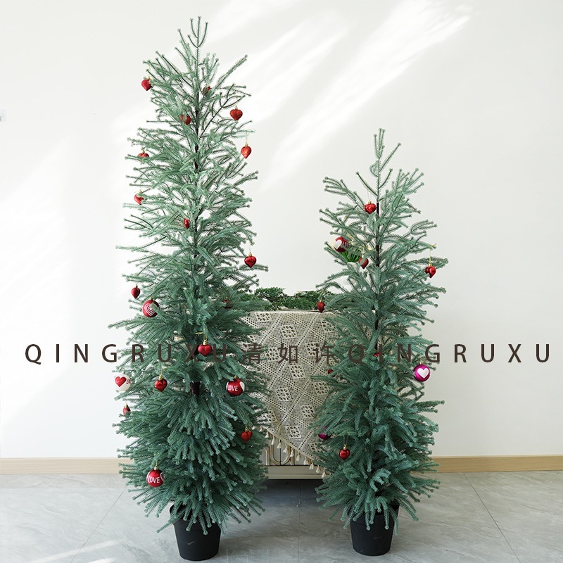 新しいクリスマス ツリー取り外し可能なクリスマス パインノーフォーク パインクリスマスの室内ウィンドウ ディスプレイポーチの装飾