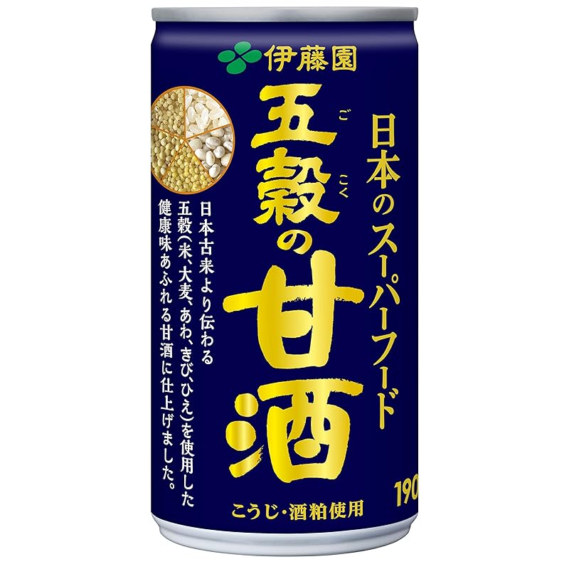 【迅速発送】伊藤園 日本のスーパーフード 五穀の甘酒 (缶) 190g ×30本