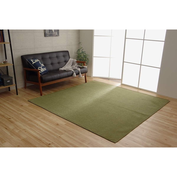 4599329 ラグ 洗える 無地カラー モデルノ グリーン 185185cm メーカー直送 6,378円