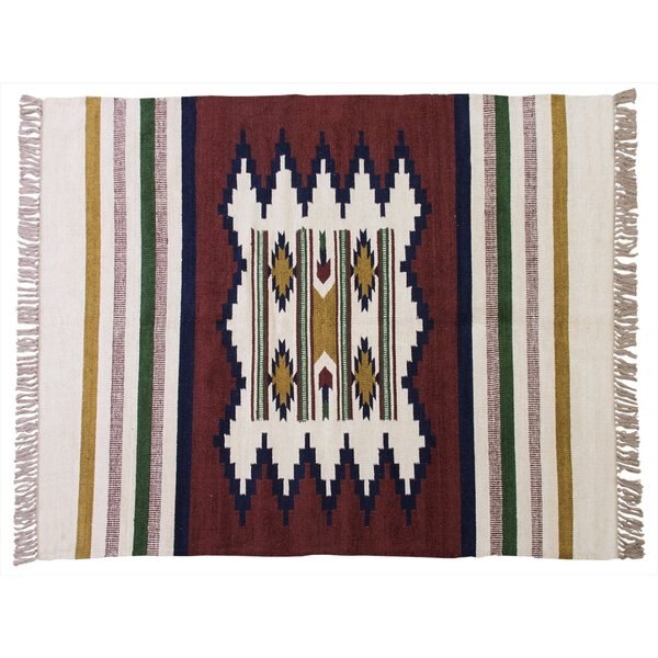 インド綿とビスコースのキリムラグ 170230cm 北欧 ナチュラル センターラグ 敷物 リビング