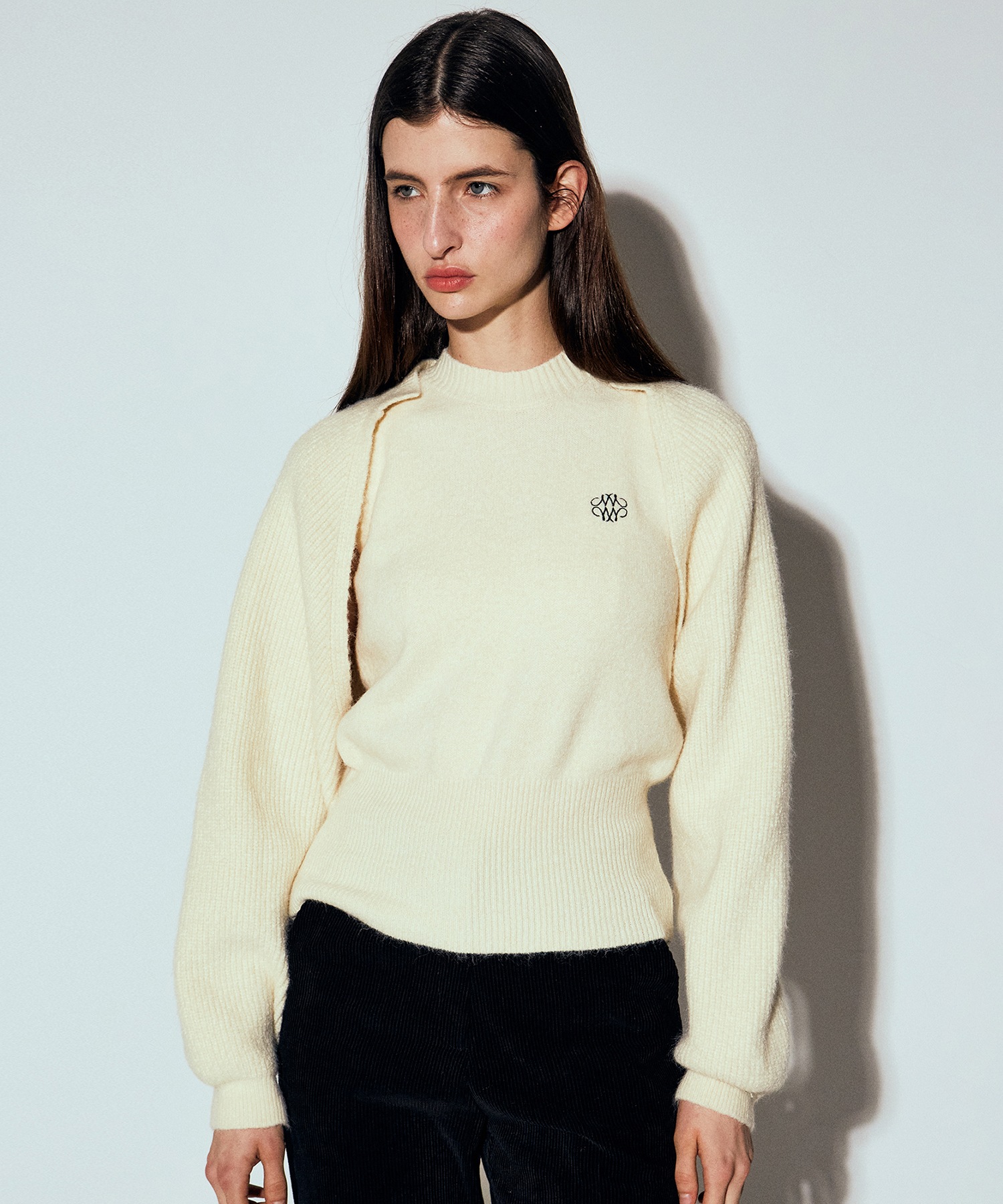 ニック&ニコールニコールボレロニットセットアップクリーム