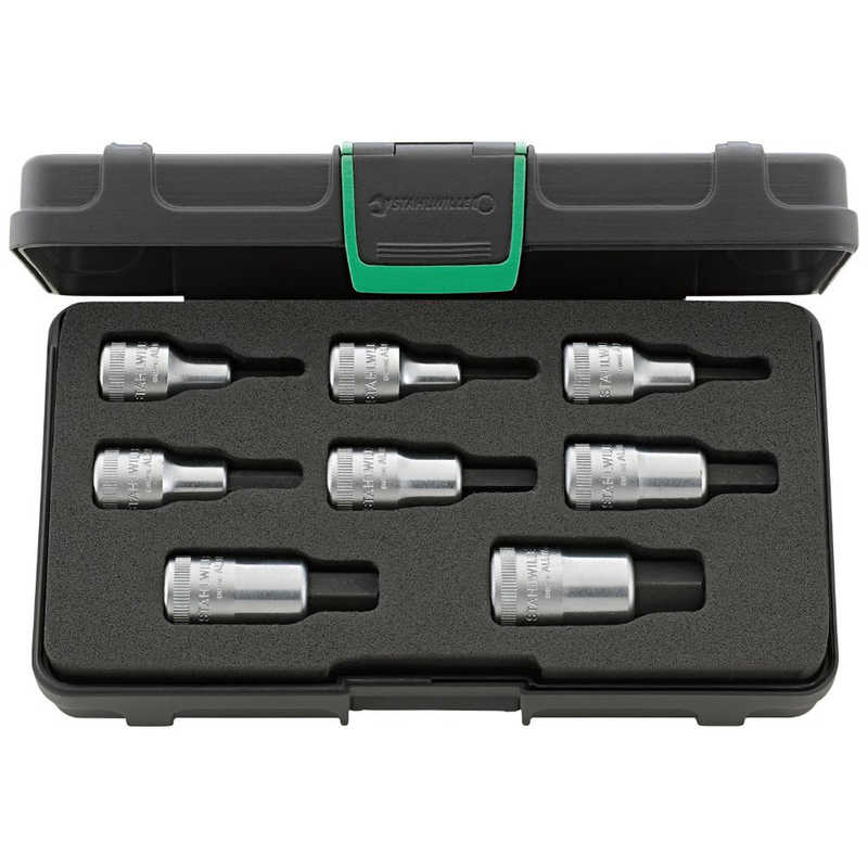 STAHLWILLE　8点組 1/2SQインヘックスソケットレンチセット ケース付　54/8