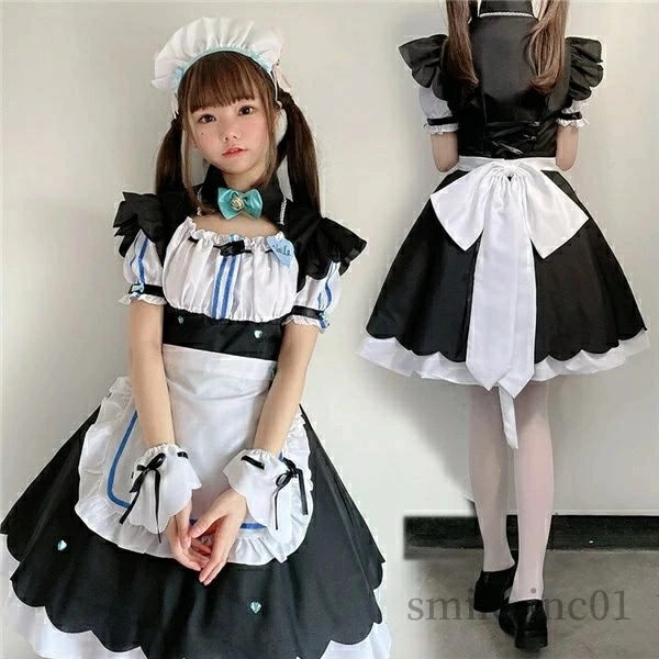 ハロウィン コスプレ メイド服 可愛い コスプレ衣装 メイド カチューシャ エプロン 大人 セクシー コスチューム レディース ウェイトレス コス