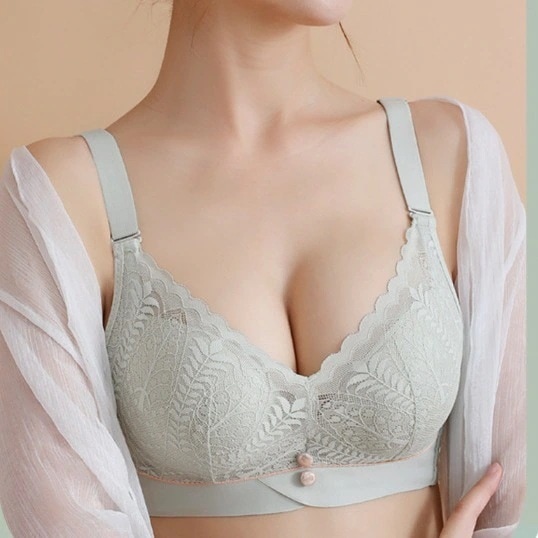 下着女性のワイヤレス 5 センチメートル肥厚調節可能な乳首サポートセクシーなレースプッシュアップ通気性ブラジャー