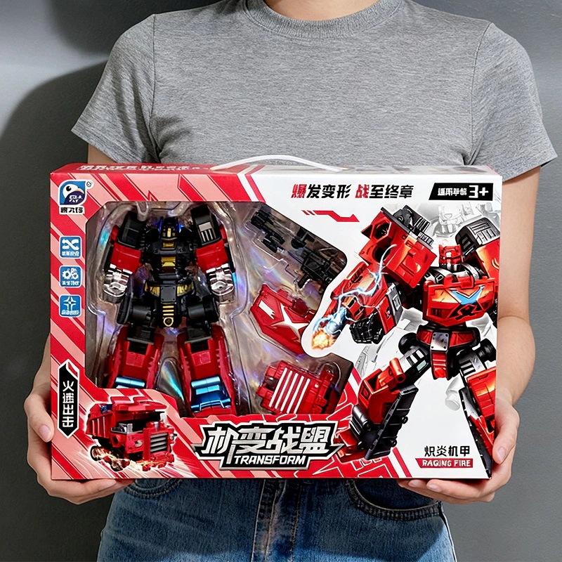 箱入り男の子向けメカ変形玩具訓練機関用ギフトボックスキングコング自動車ロボットモデル