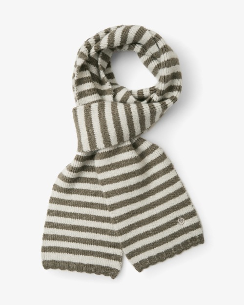 【AEAE】 STRIPE SYMBOL MUFFLER [BROWN] 正規品