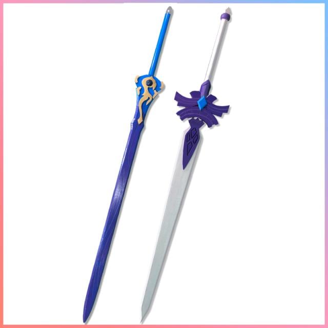 新タイプ追加 激安販売 原神 Genshin 刻晴（こくせい） 冷刃 立ち絵剣 道具武器 星5 コスプレグッズ