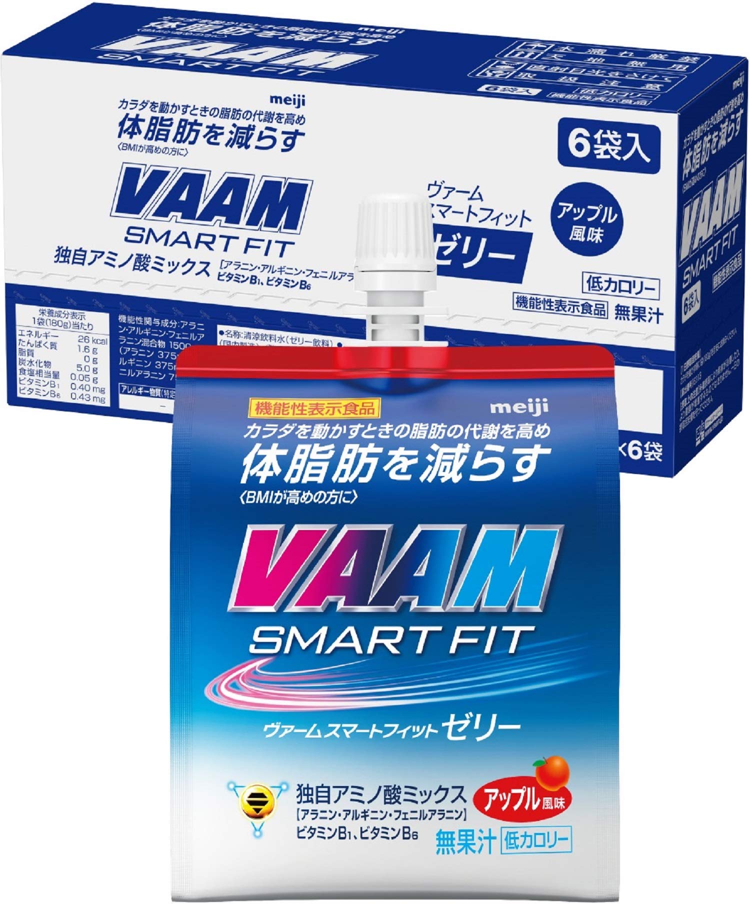 VAAM(ヴァーム) スマートフィットゼリー アップル風味 24個【ケース】