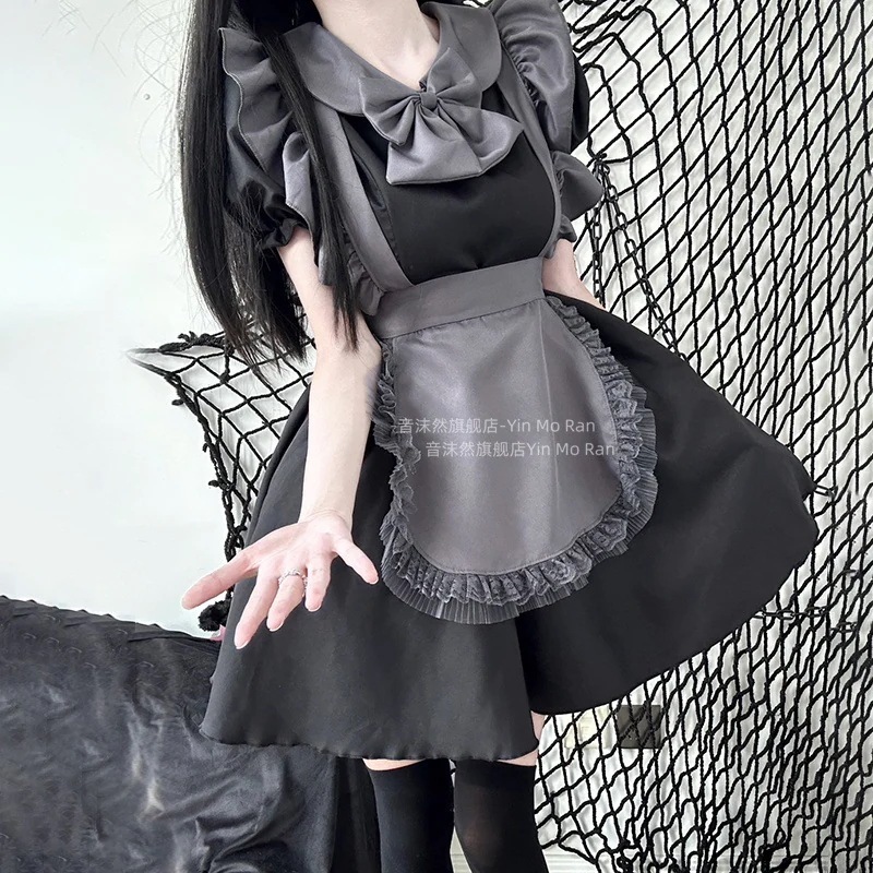 正規品ゴシック暗黒系コスプレ衣装ロリータ甘いメイド服ワンピースメイドcos