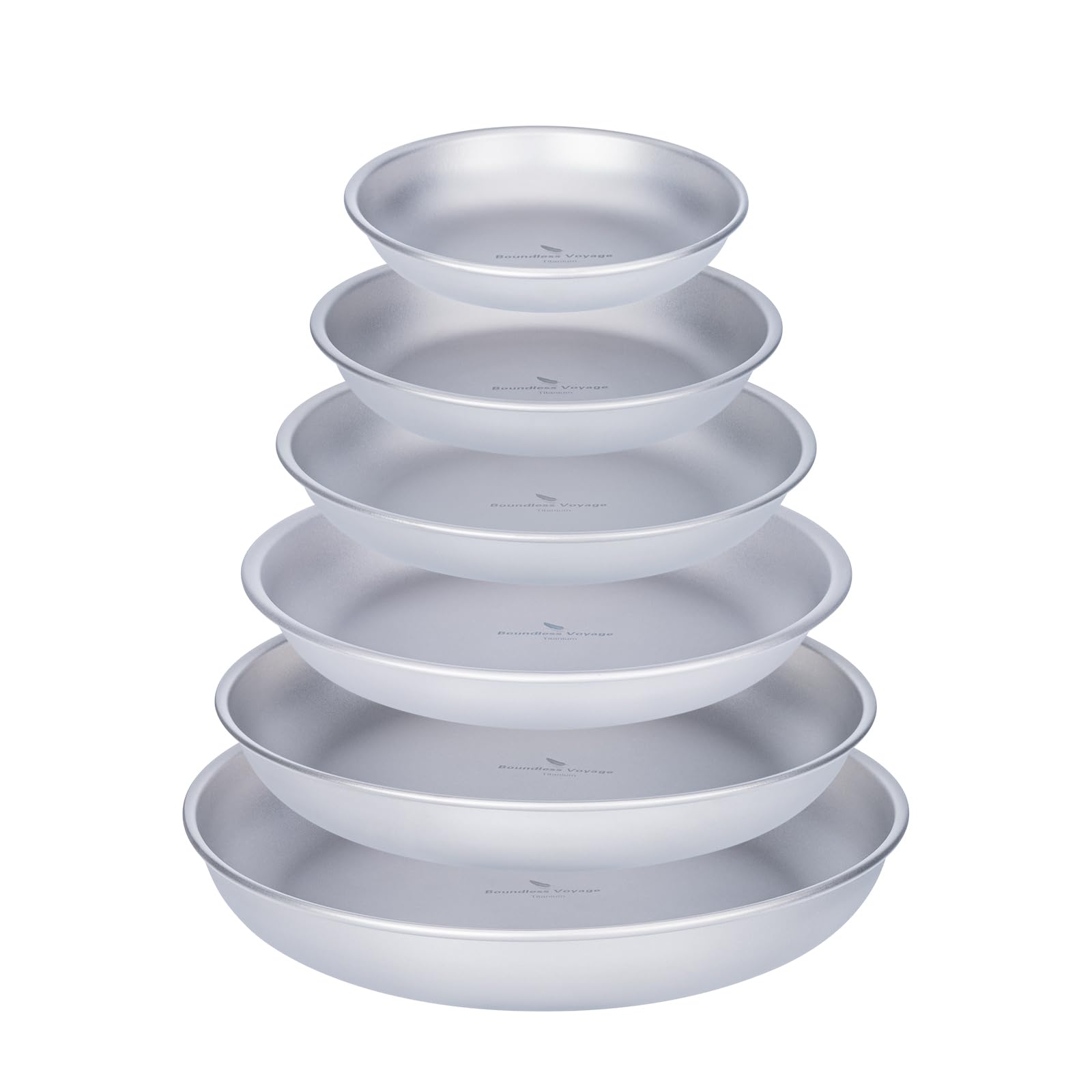 Boundless Voyage チタンプレート キャンプ皿 食器 割れない 錆びない 軽量 アウトドア 登山 BBQ バーベキュー ピクニック 自宅用 テーブルウエア お皿 メッシュ収納バッグ付き