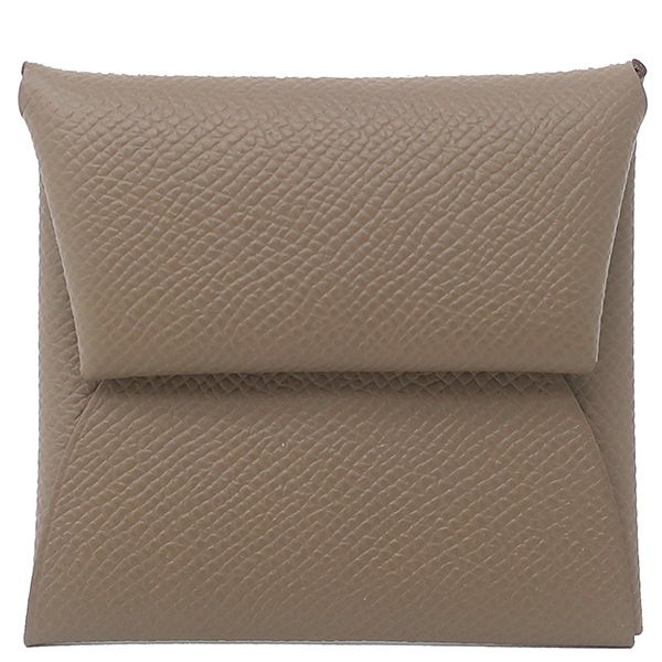 エルメス HERMES コインケース バスティア ヴォーエプソン エトゥープ シルバー金具 グレージュ W刻印(2024年製)【中古】