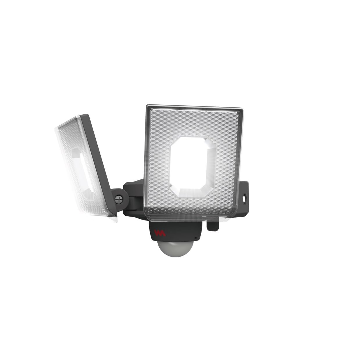 ムサシ 7.5W×2灯スライド型センサーライト コンセント式 屋外 防水 人感センサー 高輝度1600ルーメン LED-AC2014 77844