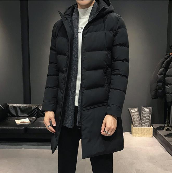 ロング丈 メンズ 防風防寒 男性 アウター 綿服 ウエア ロングコート カジュアル ハーフコート 保温 ダウンジャケットダウンコート 中綿コート 黒色 紳士服 秋冬 中綿ジャケット フード付き
