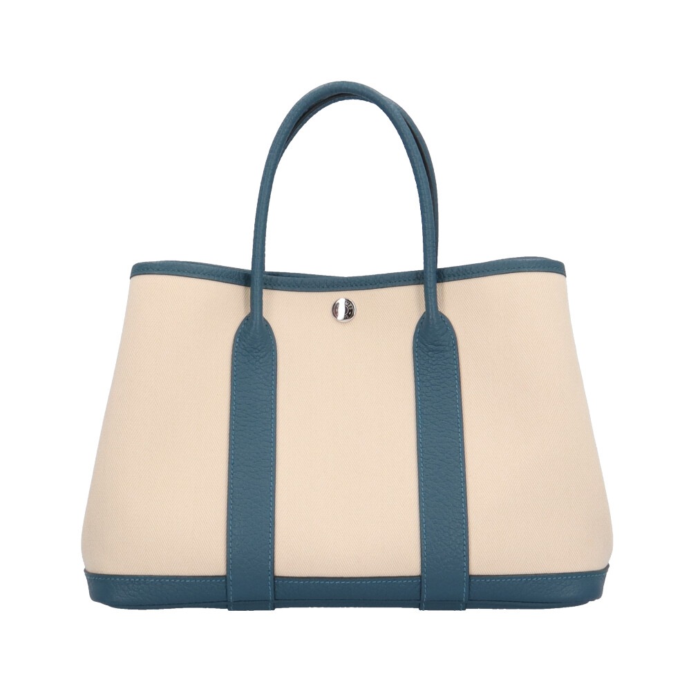 エルメス ガーデンパーティTPM トートバッグ トワルシェブロン ベージュ HERMES 中古 美品