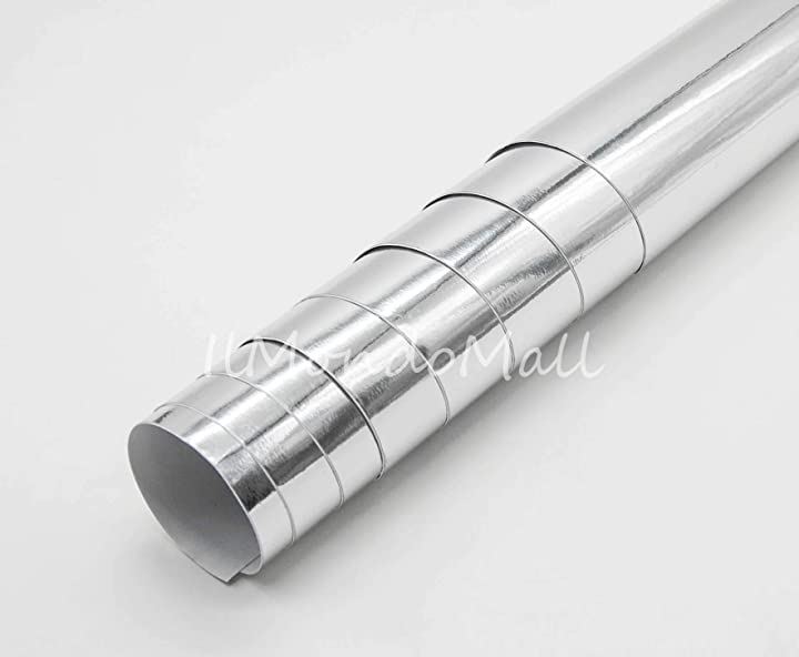 メッキ シルバー クローム 鏡面 カーラッピング ラッピングシート 152x100cm メッキシルバー 高品質(メッキシルバー(高品質), 152x100cm) 5,301円