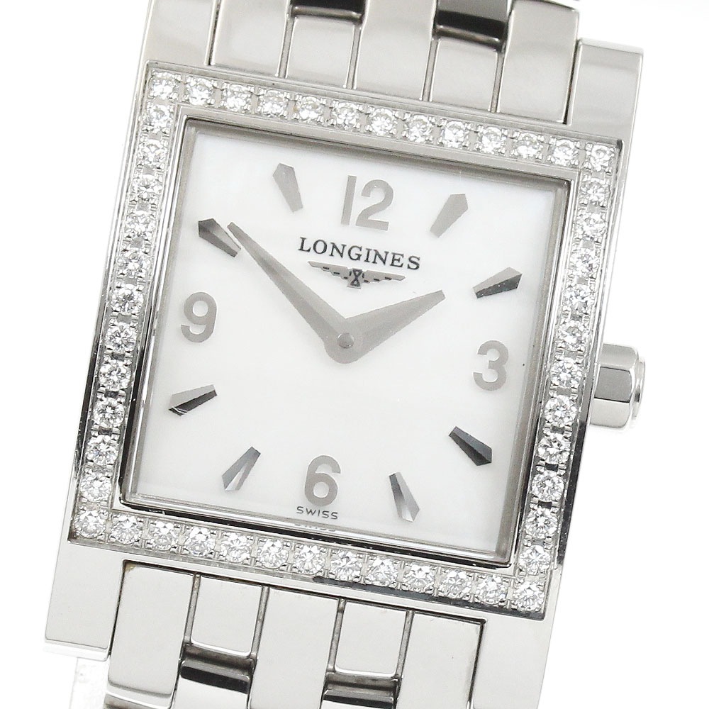 ロンジン LONGINES L5.166.0 ドルチェヴィータ ダイヤベゼル クォーツ レディース 美品 _921677【中古】