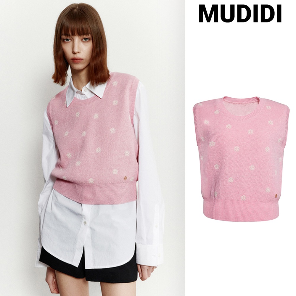 [MUDIDI] Camellia knit vest 001