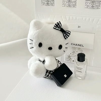 ハローキティ ぬいぐるみ メモリアルドール モノトーンシリーズ