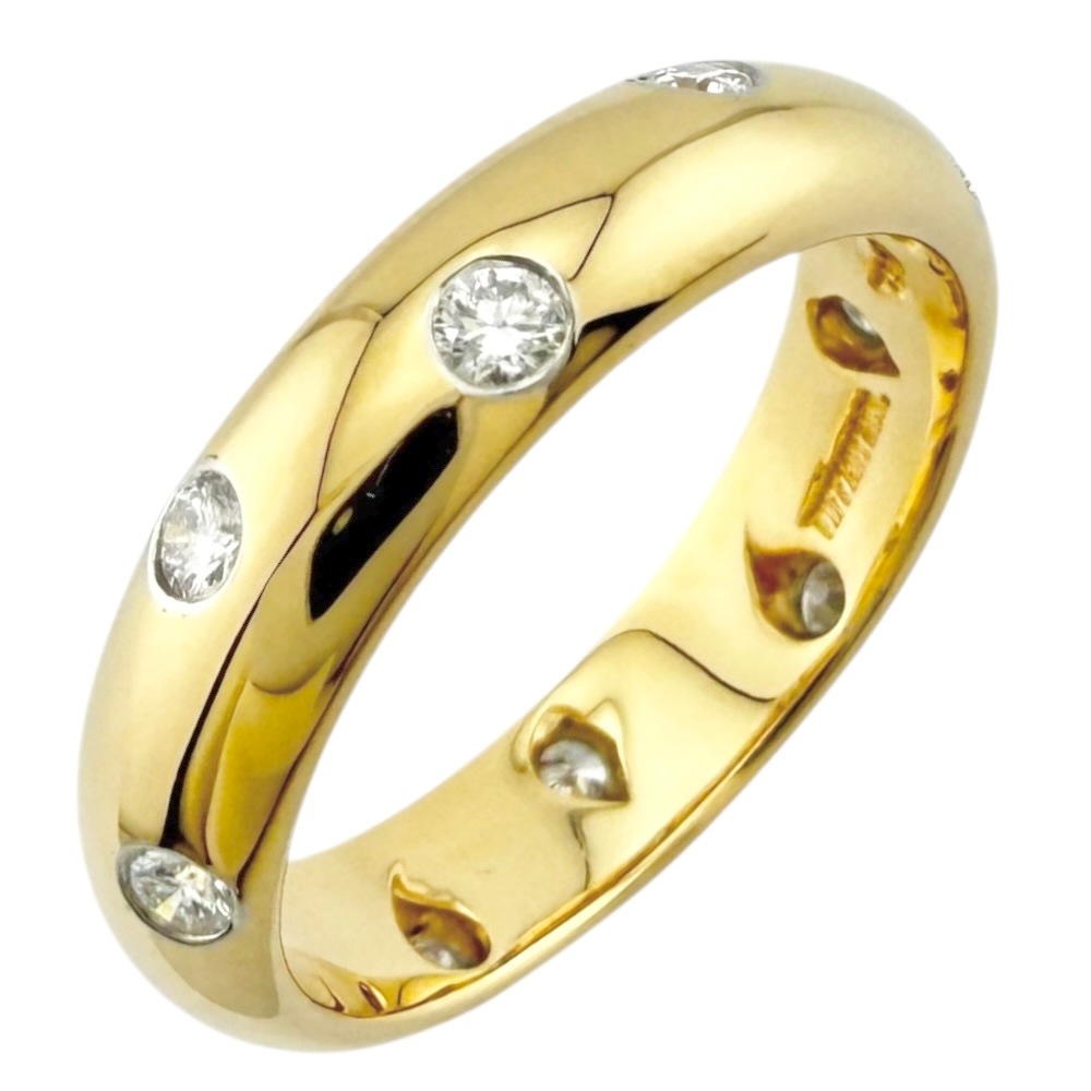 ティファニー ドッツ リング 指輪 10.5号 18金 K18イエローゴールド ダイヤモンド TIFFANY&Co. 中古 美品 90,750円