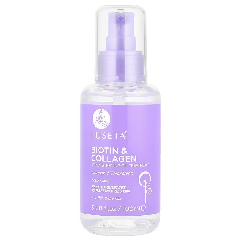Luseta Beauty ビオチン＆コラーゲン Strengthening Oil Treatment 細い髪＆乾燥した髪用 100ml（3.38液量オンス）